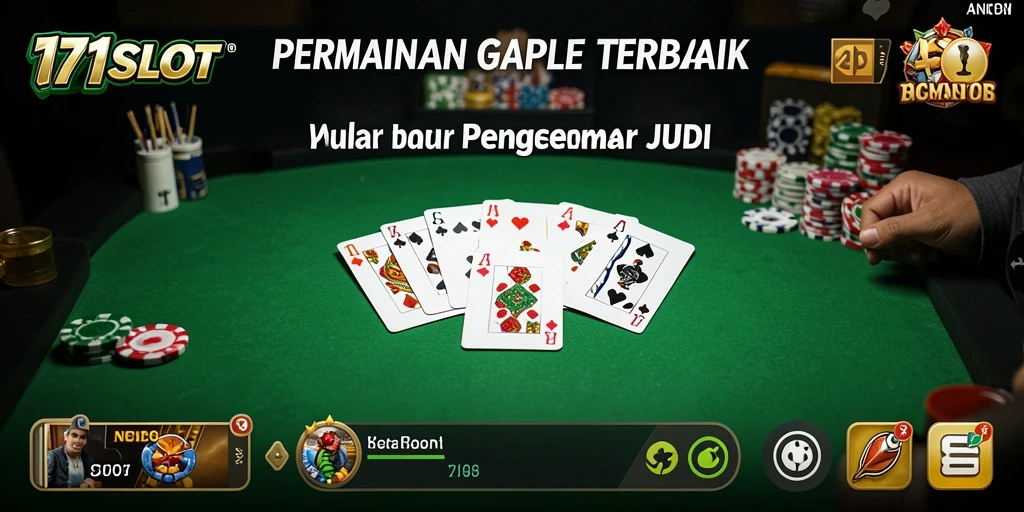 Gameplay seru dalam permainan Gaple yang mengasyikkan.