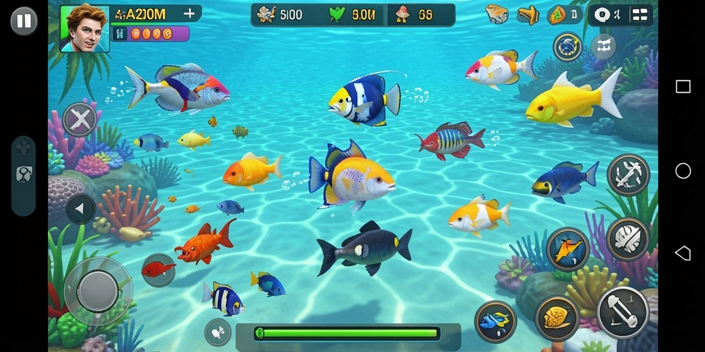 Tampilan gameplay A200M yang penuh aksi Tembak Ikan.