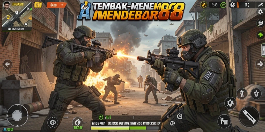 Tampilan screenshot APIGACOR88 saat gameplay TPS yang mendebarkan.