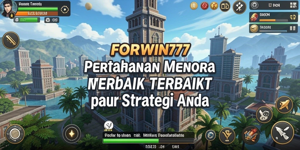Tampilan gameplay menarik dari FORWIN77 dalam aksi Tower Defense.