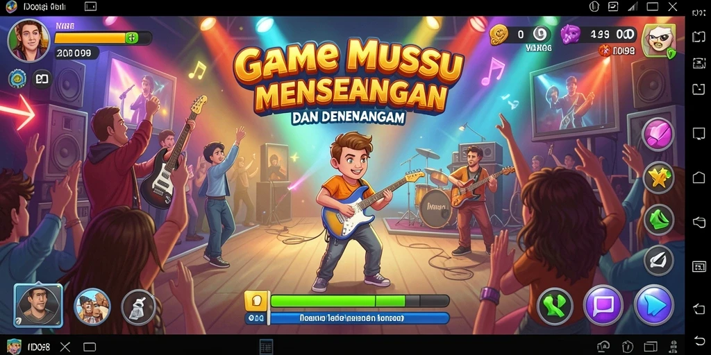 Tampilan gameplay menarik dari ID098 dengan berbagai genre musik.