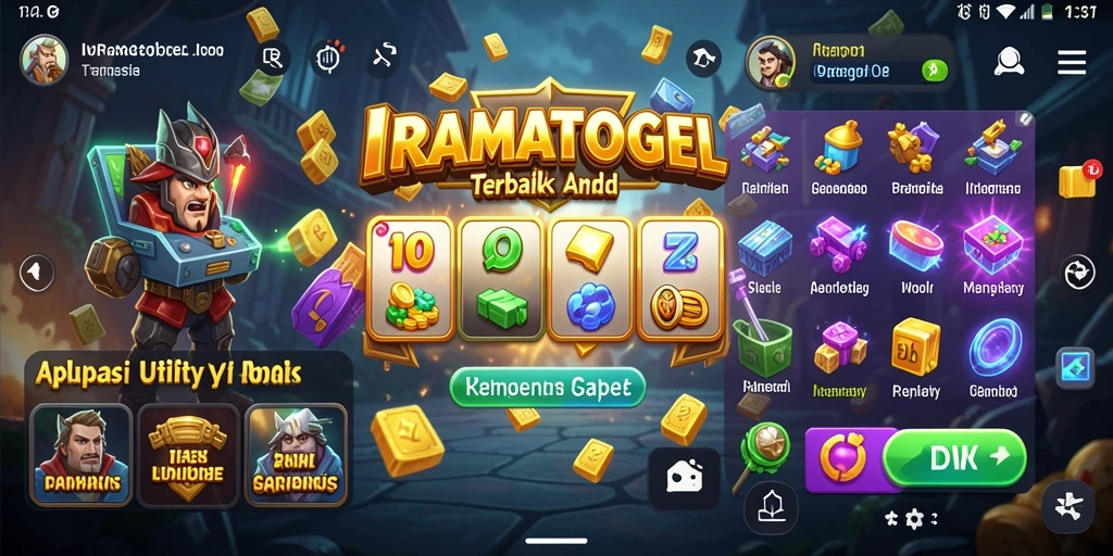 Screenshot menunjukkan fitur utama IRAMATOGEL dalam membantu kegiatan sehari-hari.