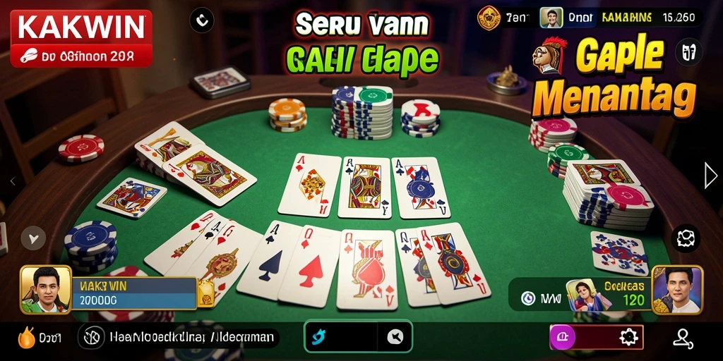 Tampilan gameplay KAKWIN yang seru dan menantang di Gaple.