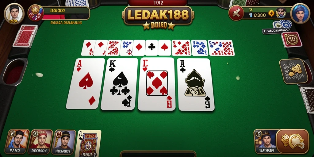 Tampilan seru dari gameplay LEDAK188 yang penuh warna.