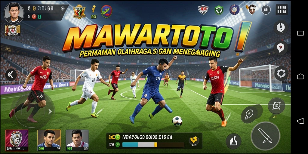 Tampilan gameplay menarik dengan aksi olahraga yang mendebarkan.
