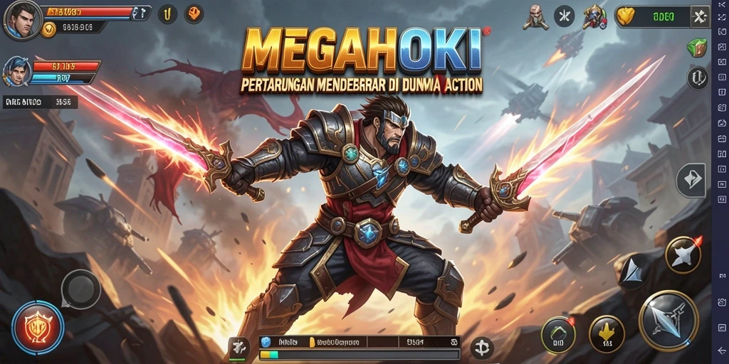 Gameplay seru dengan aksi pertarungan mendebarkan di MEGAHOKI.
