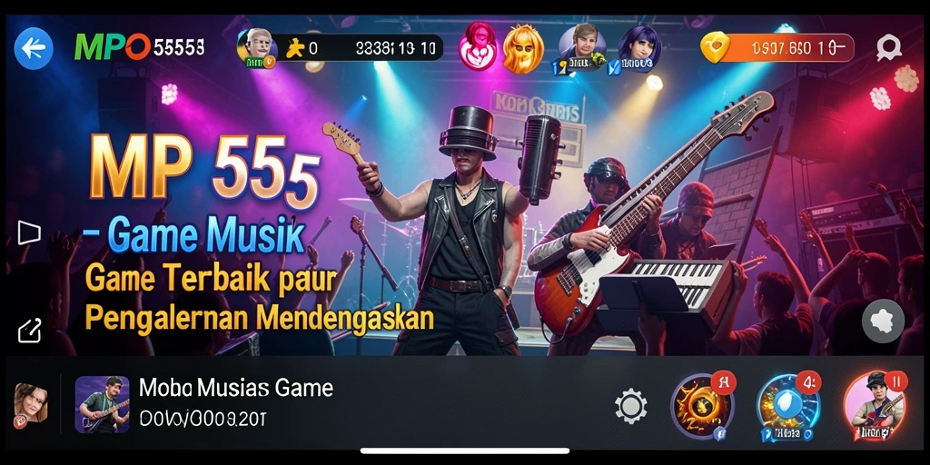 Tampilan gameplay MPO555 yang mengasyikkan dengan interaksi musik.