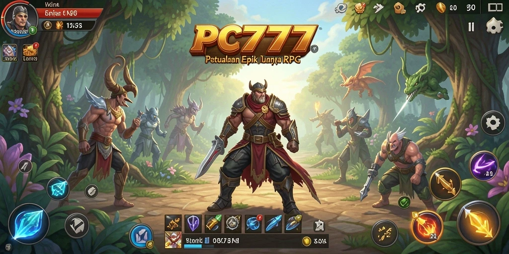 Tangkapan layar gameplay PC777 menampilkan aksi pertempuran yang mendebarkan.