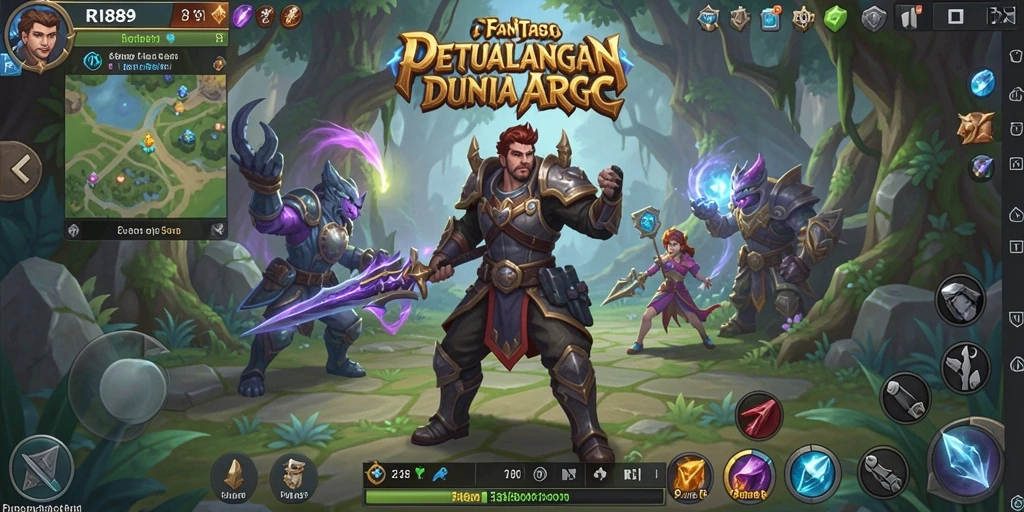Screenshot gameplay menampilkan pertarungan seru di dunia ARPG.