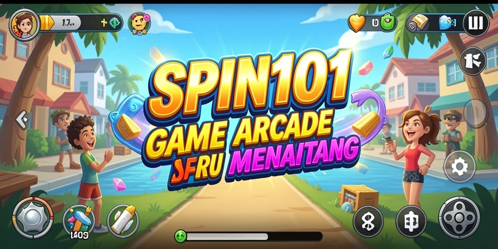 Tampilan gameplay yang seru dan menantang dari SPIN101.