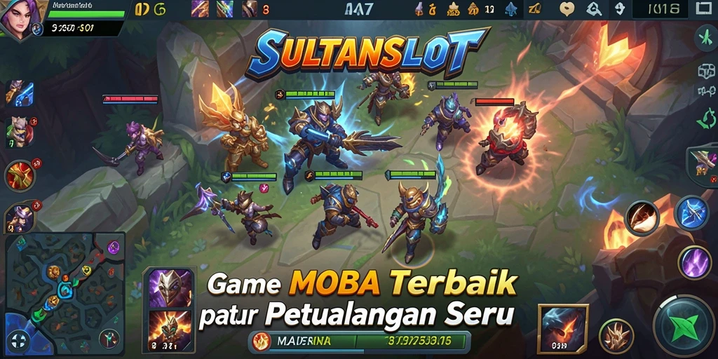 Tangkapan layar SULTANSLOT menampilkan aksi seru dalam gameplay MOBA.