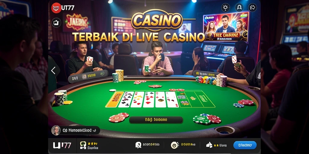 Tampilan menarik dalam gameplay Live Casino UT77 yang mendebarkan.