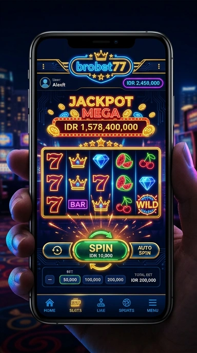 Screenshot proses unduh yang cepat dan aman di aplikasi brobet77.